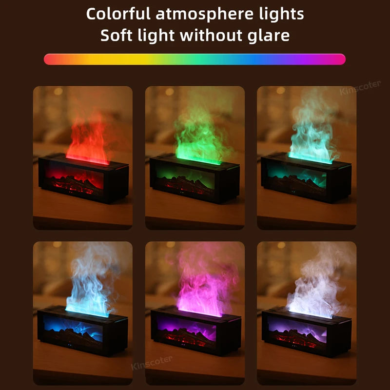 Fireplace Aroma Diffuser Humidifier with Remote & LED by HitMyNeed