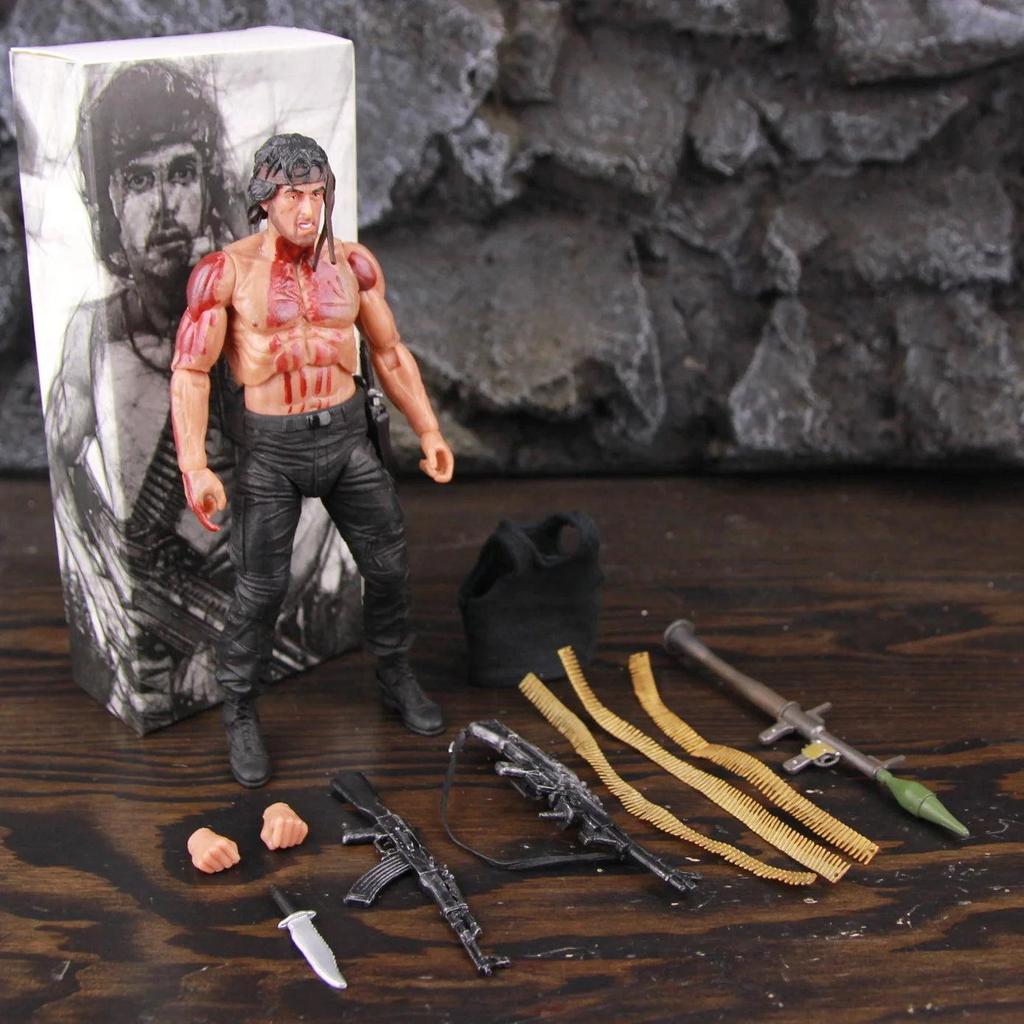 First Blood John J. Rambo 7" Action Figure Collectible battle-damage-ed by HitMyNeed
