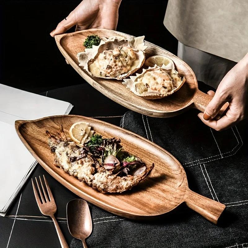 Fish Shape Wooden Serving Tray for Sushi & Breakfast by HitMyNeed