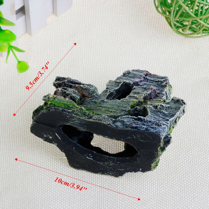 Fish Tank Cave with Realistic Stone Look, Resin 10cm by HitMyNeed