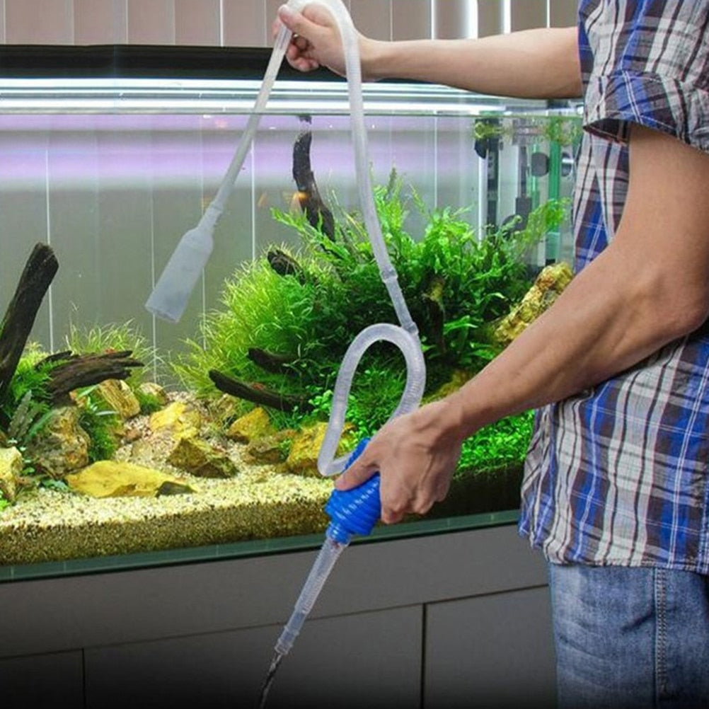 Fish Tank Gravel Cleaner Siphon with Filter by HitMyNeed