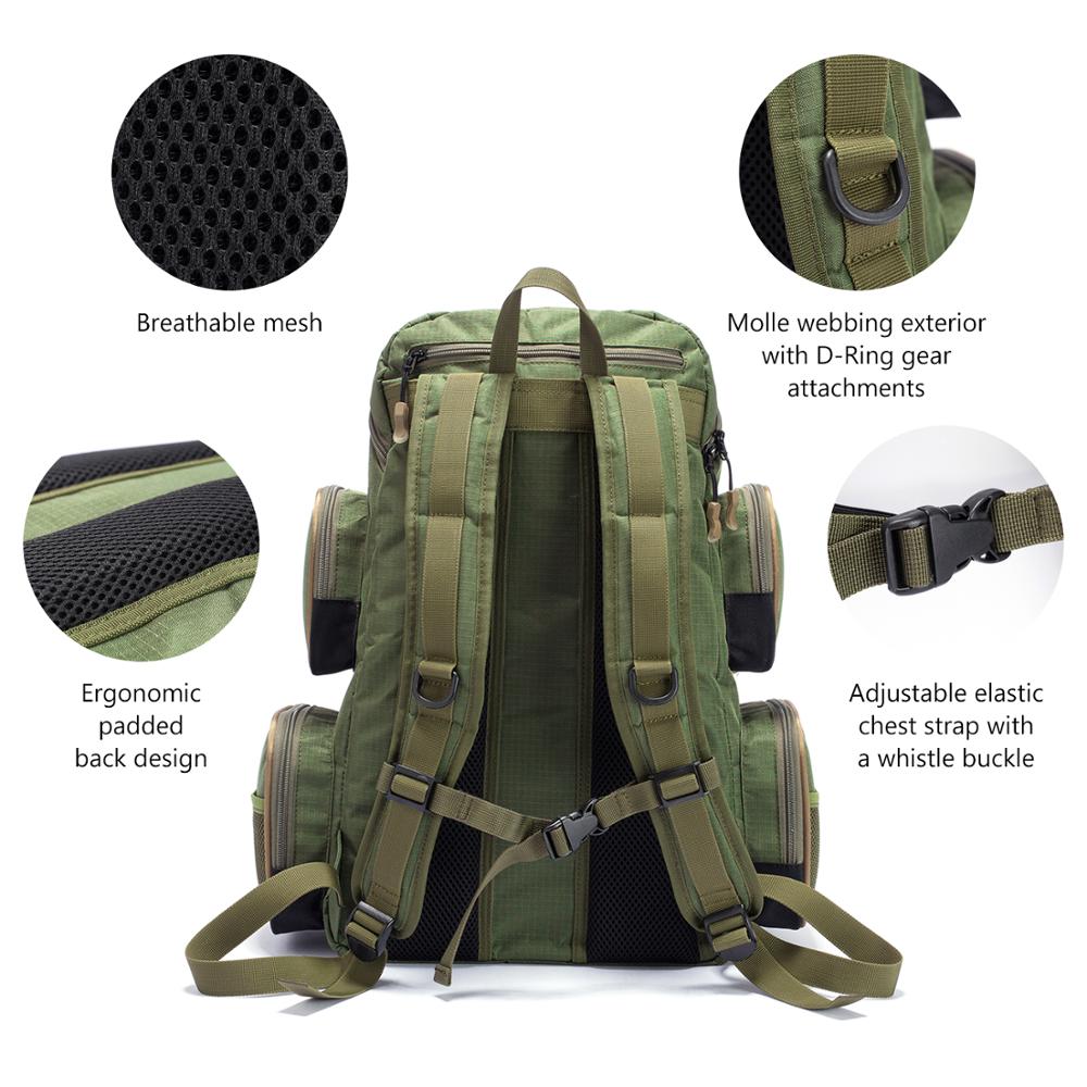 Fishing Tackle Backpack with Multiple Compartments by HitMyNeed