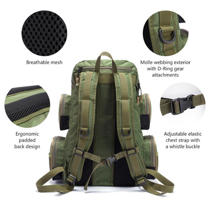 Fishing Tackle Backpack with Multiple Compartments by HitMyNeed