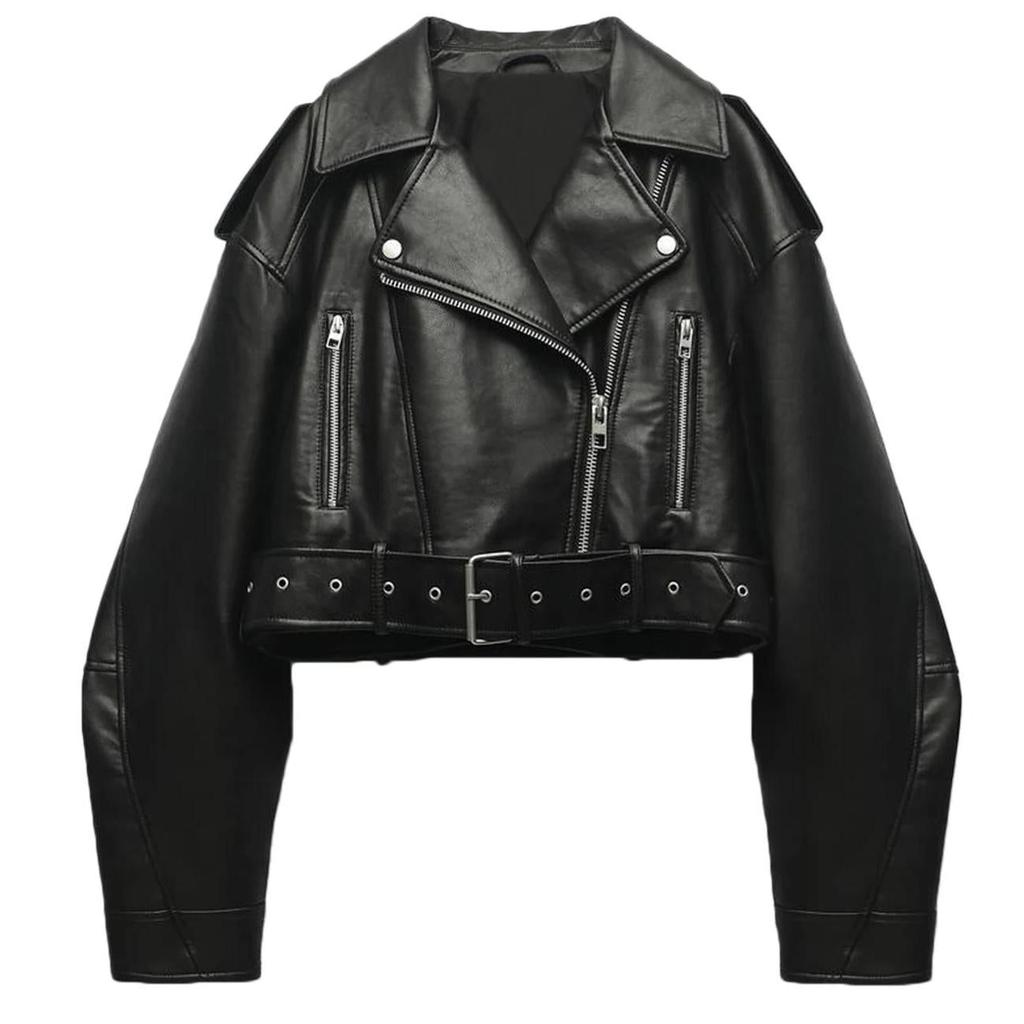 Fitaylor Women's Faux Leather Short Moto Jacket xl by HitMyNeed