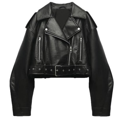 Fitaylor Women's Faux Leather Short Moto Jacket xl by HitMyNeed