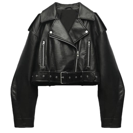 Fitaylor Women's Faux Leather Short Moto Jacket xl by HitMyNeed