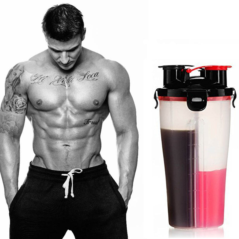 Fitness Dual Sports Bottle Shaker 2-in-1 by HitMyNeed