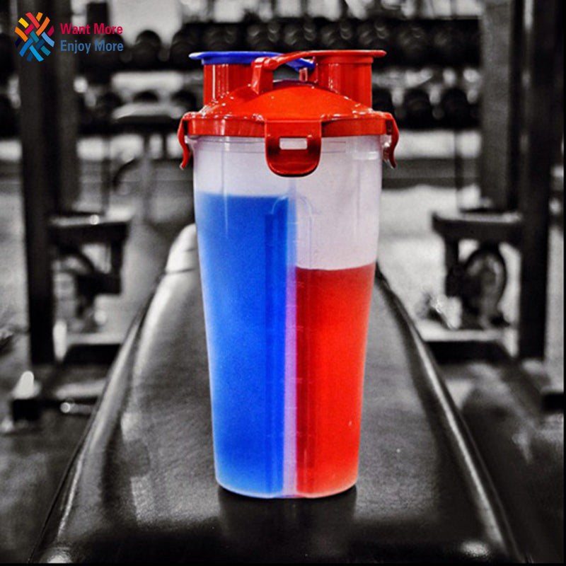 Fitness Dual Sports Bottle Shaker 2-in-1 by HitMyNeed
