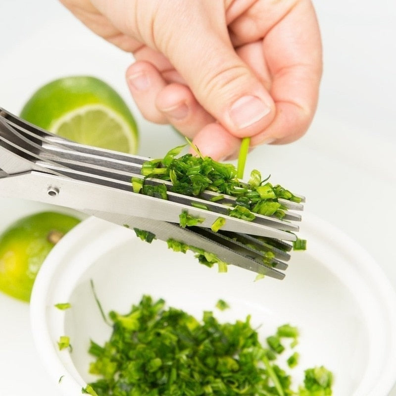 Five-Blade Shredder Scissors for Fast Food Prep by HitMyNeed