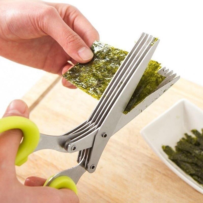 Five-Blade Shredder Scissors for Fast Food Prep by HitMyNeed