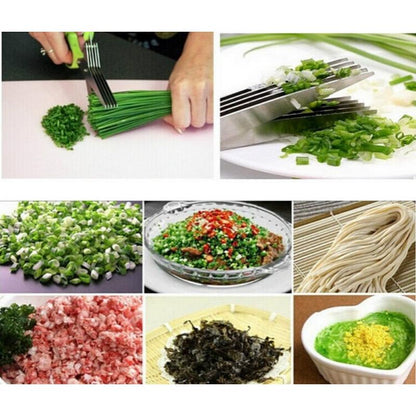 Five-Blade Shredder Scissors for Fast Food Prep by HitMyNeed