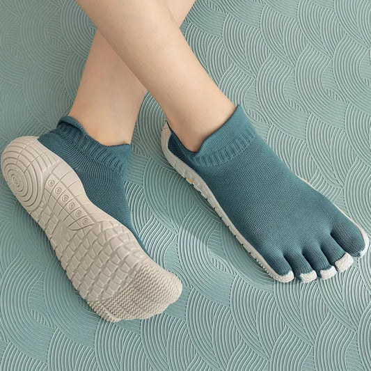 Five Finger Barefoot Shoes for Yoga & Indoor Sports beige-lv 36-insole-23-5cm by HitMyNeed