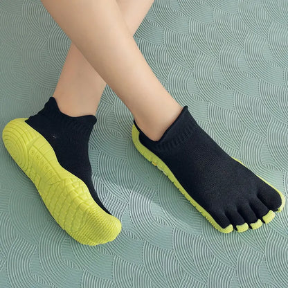 Five Finger Barefoot Shoes for Yoga & Indoor Sports green-hei 35-insole-23cm by HitMyNeed