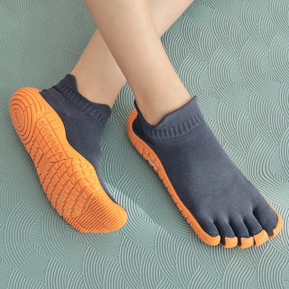 Five Finger Barefoot Shoes for Yoga & Indoor Sports orange-hui 41-insole-26cm by HitMyNeed