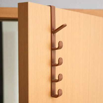 Five-Segment Portable Door & Wall Hook Rack brown by HitMyNeed