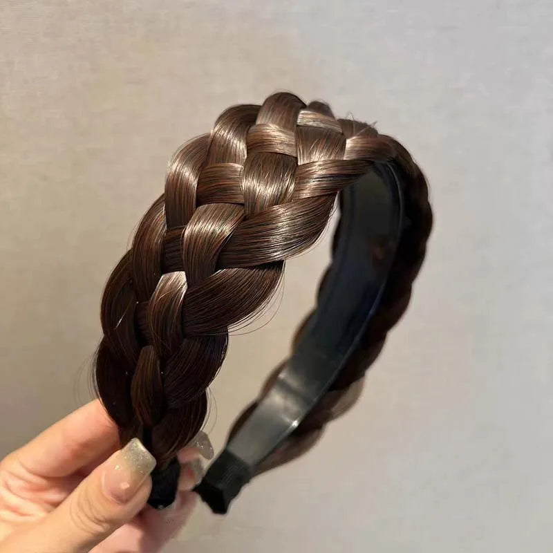 Five-Strand Braided Wig Headband for Women dxj057-coffee by HitMyNeed