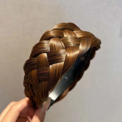 Five-Strand Braided Wig Headband for Women dxj057-light-brown by HitMyNeed