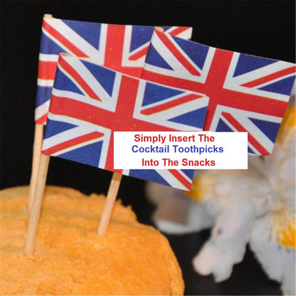 Flag Themed Cocktail Toothpicks - Set of 50 by HitMyNeed