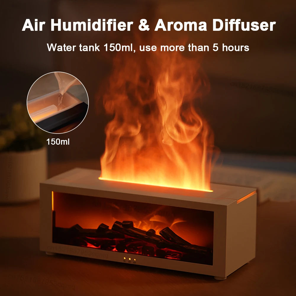 Flame Effect Essential Oil Humidifier with Remote by HitMyNeed