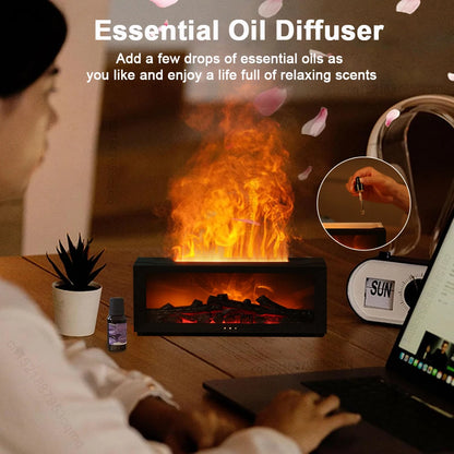 Flame Effect Essential Oil Humidifier with Remote by HitMyNeed