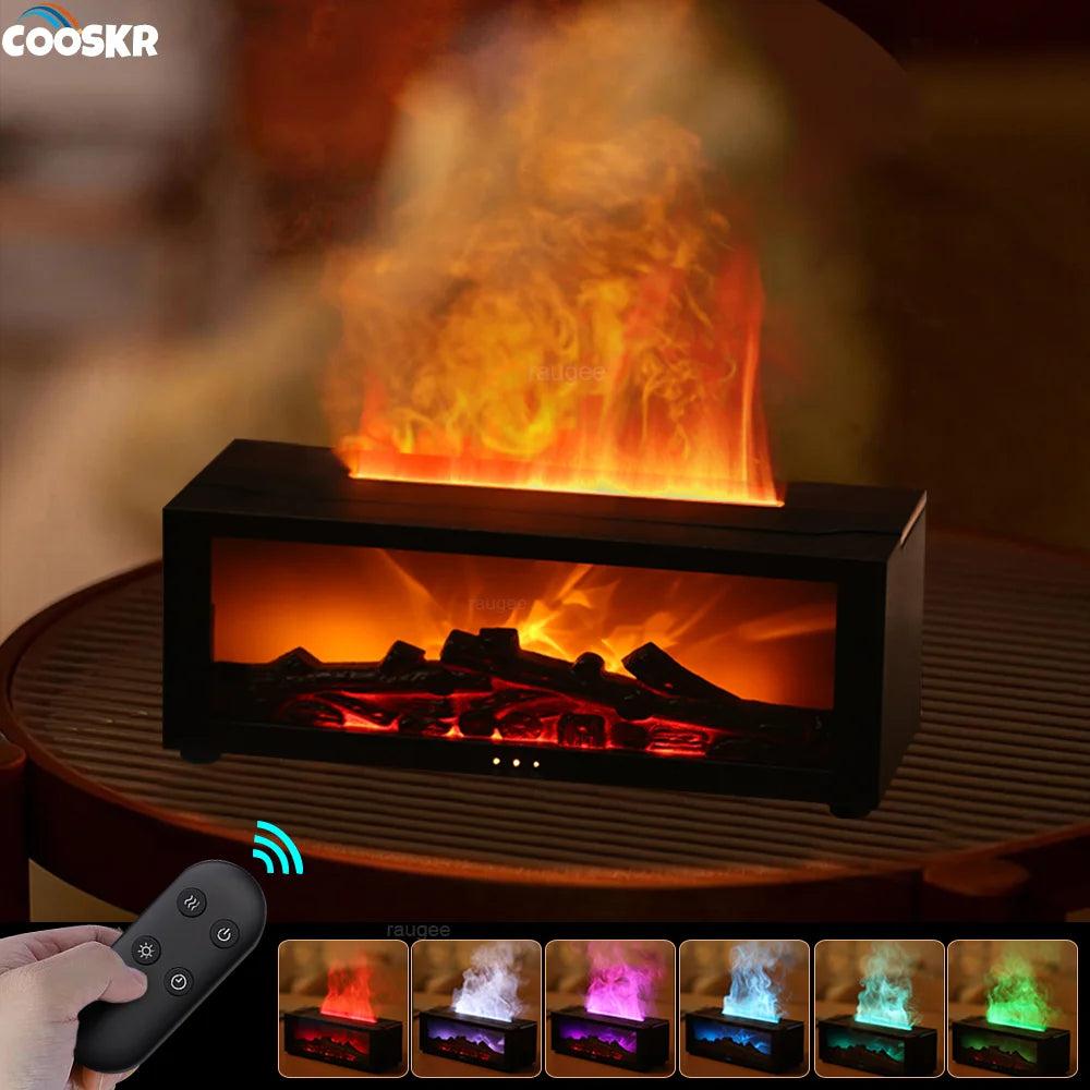 Flame Effect Essential Oil Humidifier with Remote by HitMyNeed