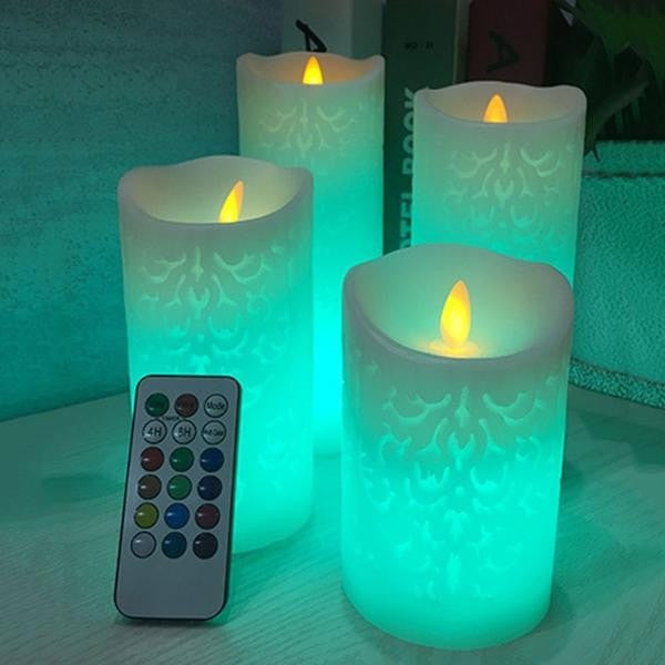 Flameless Battery LED Candles with Remote, Set of 3 by HitMyNeed