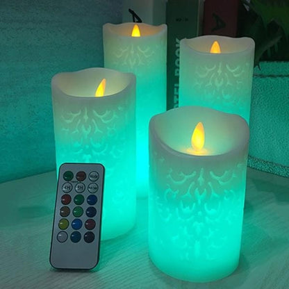 Flameless Battery LED Candles with Remote, Set of 3 by HitMyNeed