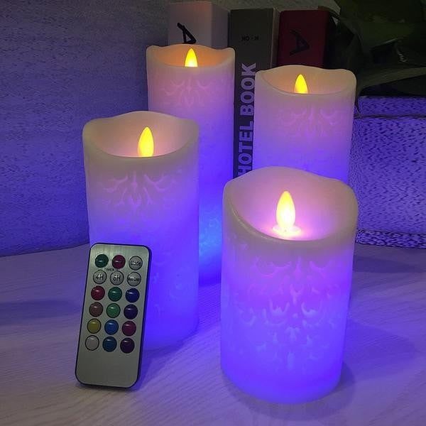 Flameless Battery LED Candles with Remote, Set of 3 by HitMyNeed