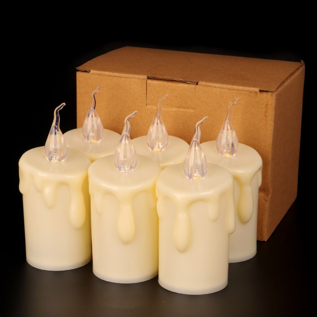 Flameless Flickering LED Candle 6x12cm by HitMyNeed