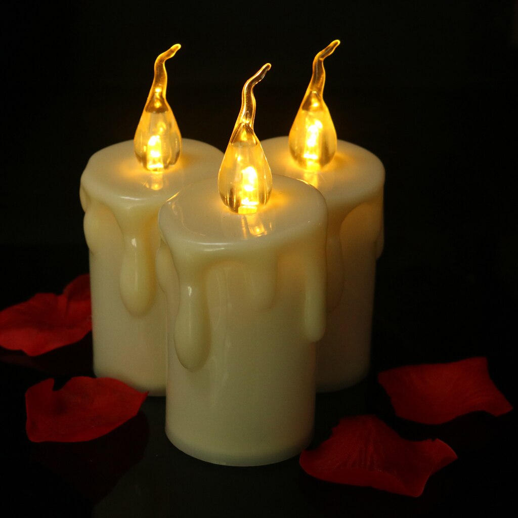 Flameless Flickering LED Candle 6x12cm by HitMyNeed
