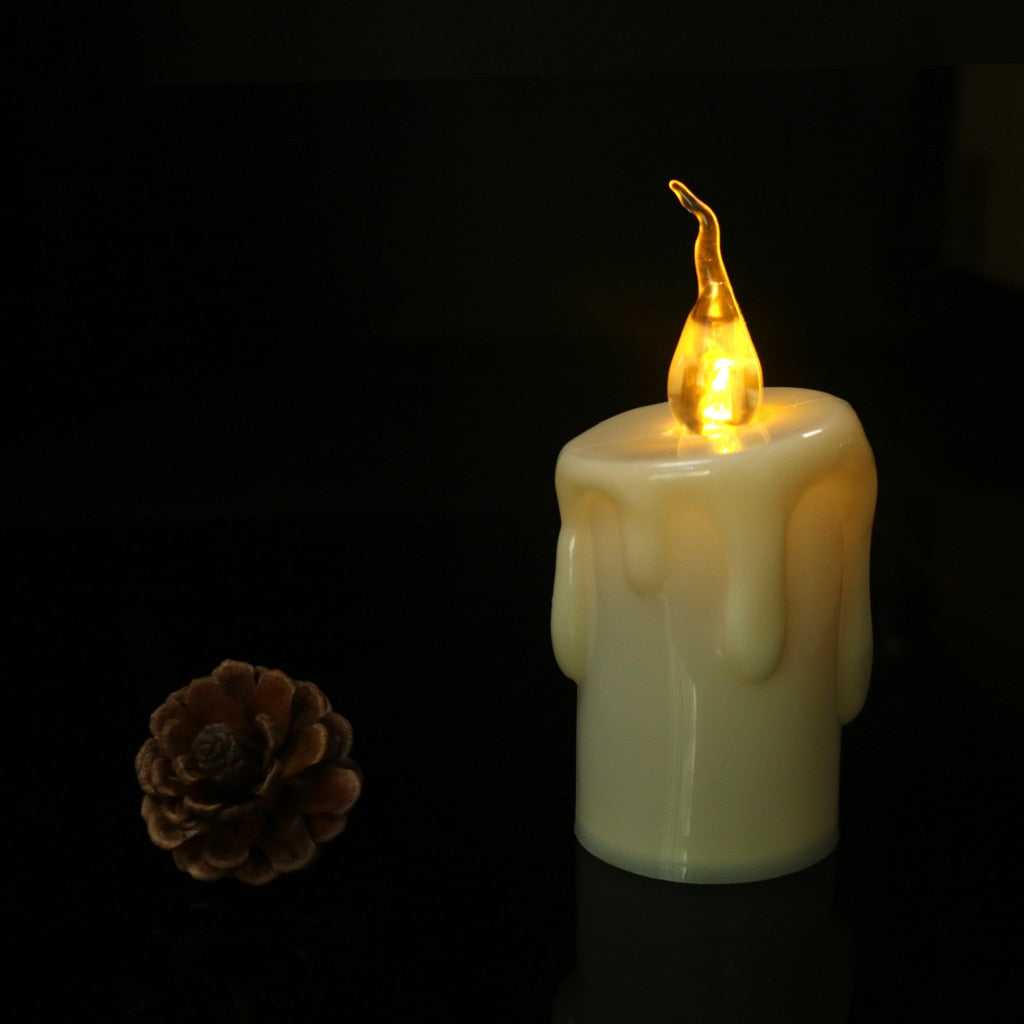 Flameless Flickering LED Candle 6x12cm by HitMyNeed