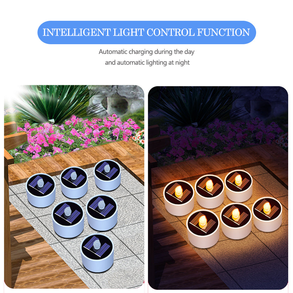 Flameless LED Solar Tea Lights for Outdoor Use by HitMyNeed
