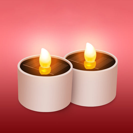 Flameless LED Solar Tea Lights for Outdoor Use 6pcs by HitMyNeed