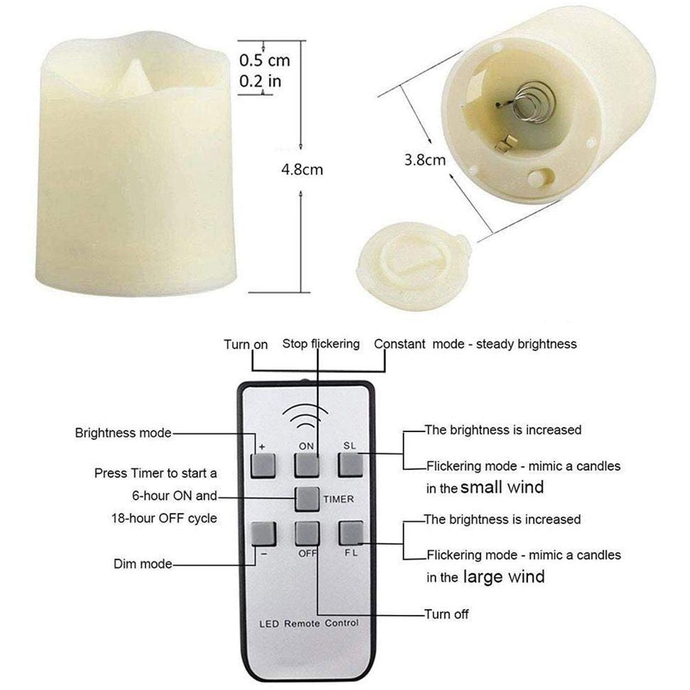 Flameless LED Tea Light Candles with Timer & Remote by HitMyNeed