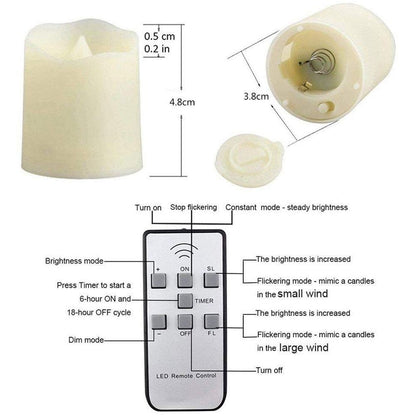 Flameless LED Tea Light Candles with Timer & Remote by HitMyNeed