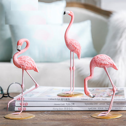Flamingo Home Decor Figures Set of 3 by HitMyNeed