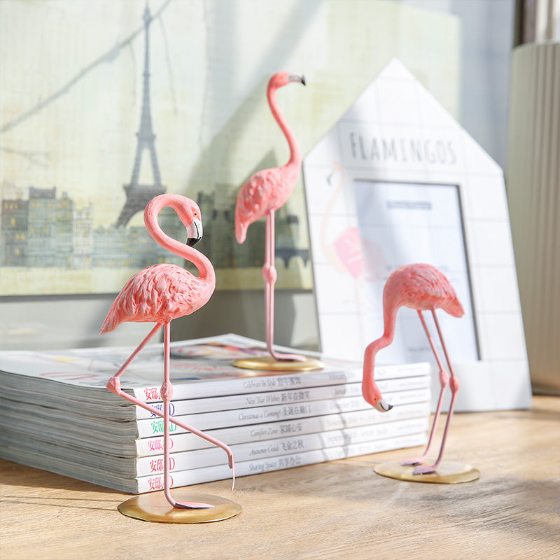 Flamingo Home Decor Figures Set of 3 by HitMyNeed