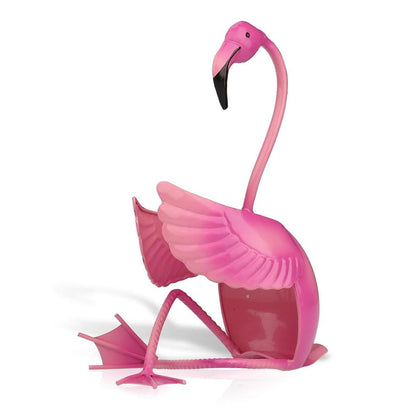 Flamingo Metal Wine Bottle Holder Figurine by HitMyNeed