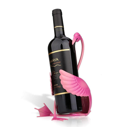 Flamingo Wine Rack Metal Bottle Holder Stand by HitMyNeed