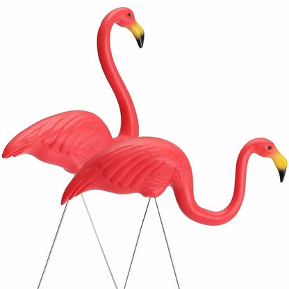 Flamingo Yard Ornaments, Set of 2 Classic Lawn Decor by HitMyNeed