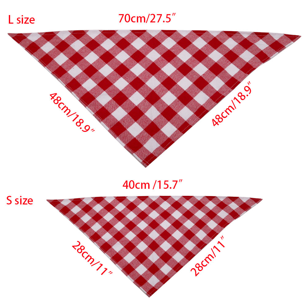 Flannel Dog Bandana Cotton Pet Neck Accessory by HitMyNeed