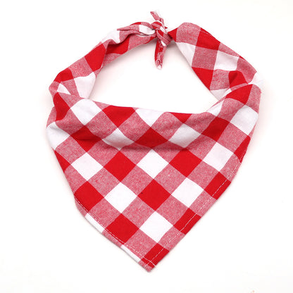 Flannel Dog Bandana Cotton Pet Neck Accessory by HitMyNeed
