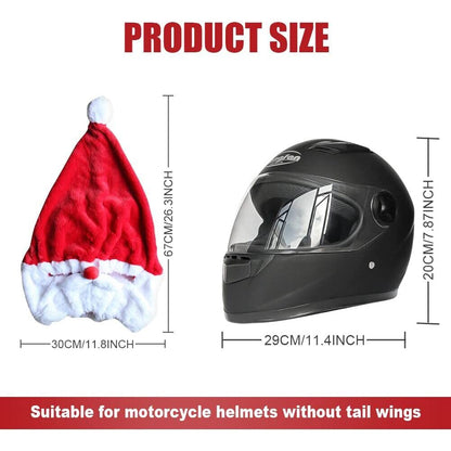 Flannel Santa Helmet Cover for Christmas Rides by HitMyNeed