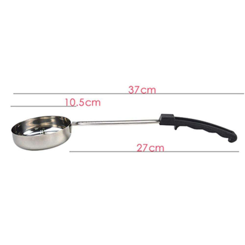 Flat Bottom Stainless Steel Pizza Sauce Ladle black-6-ounce by HitMyNeed