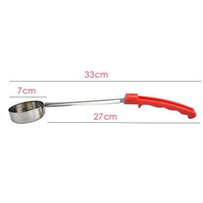 Flat Bottom Stainless Steel Pizza Sauce Ladle red-2-ounce by HitMyNeed
