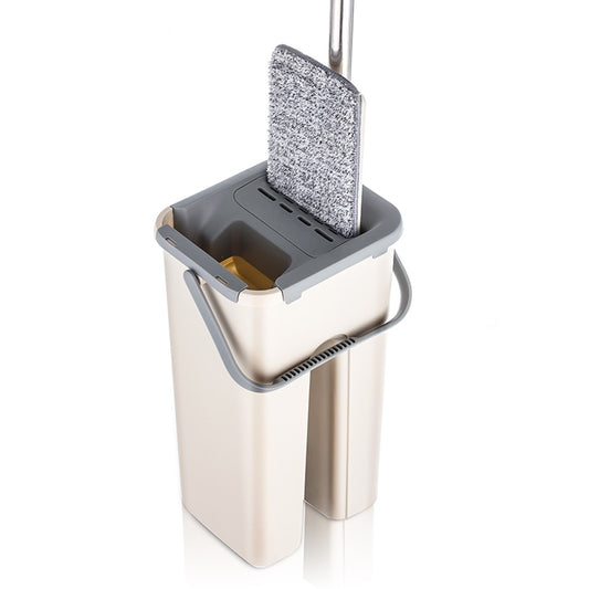 Flat Squeeze Mop with Bucket and 6 Microfiber Pads by HitMyNeed