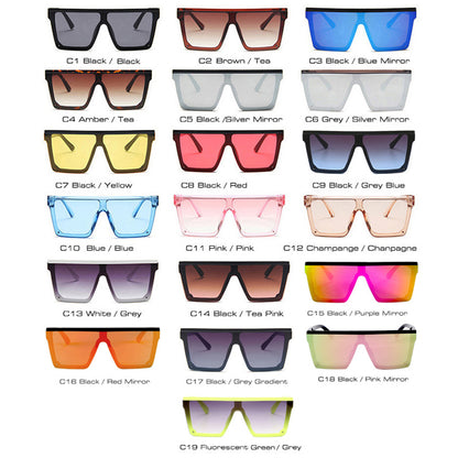 Flat Top Square Purple Mirror Sunglasses UV400 by HitMyNeed