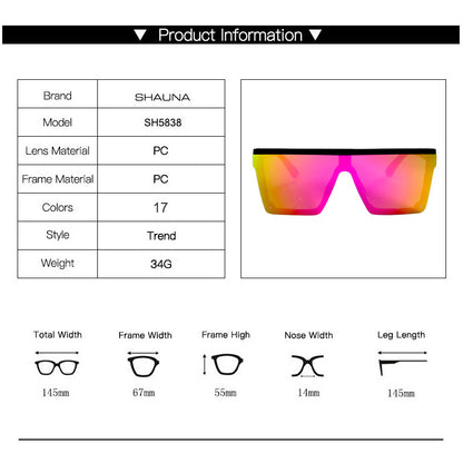 Flat Top Square Purple Mirror Sunglasses UV400 by HitMyNeed
