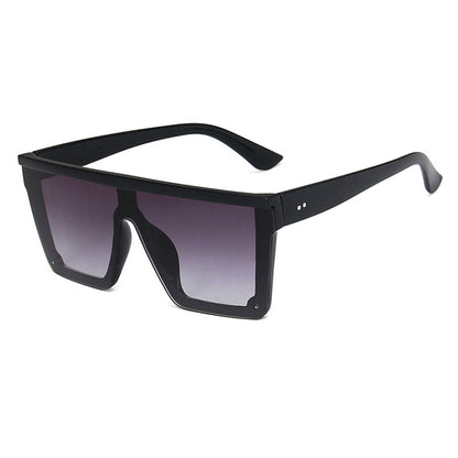 Flat Top Square Purple Mirror Sunglasses UV400 black-grey-gradient by HitMyNeed