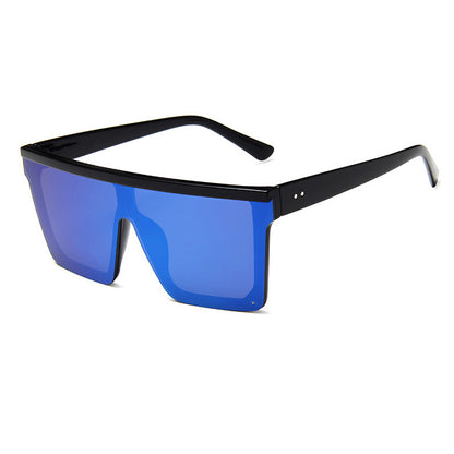 Flat Top Square Purple Mirror Sunglasses UV400 blue-mirror by HitMyNeed